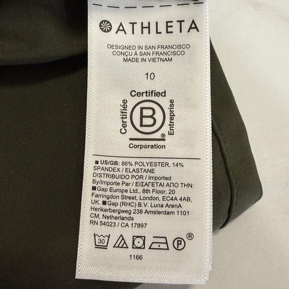 Athleta Brooklyn Utility Romper Size 10 Dark Olive Green Zip Front Pockets EUC - Picture 9 of 11